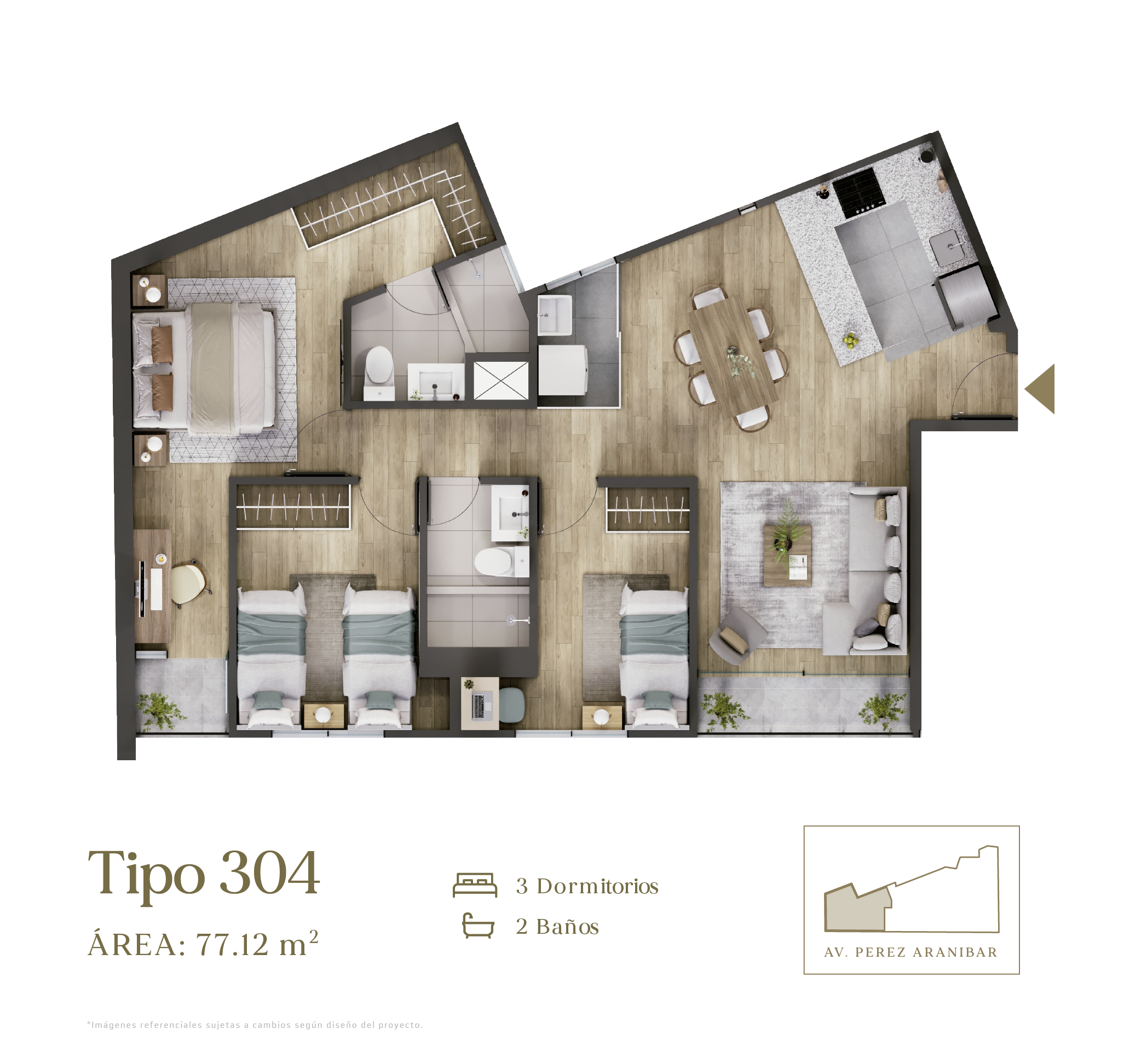 TIPO 304 - 3 DORM