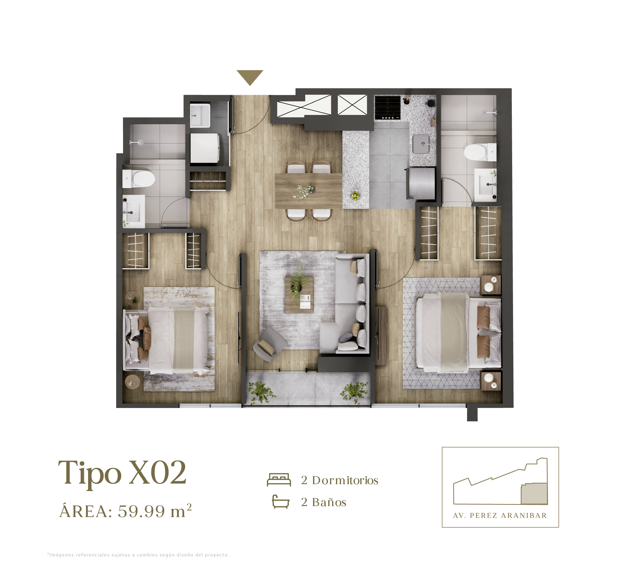 TIPO X02 - 2 DORM